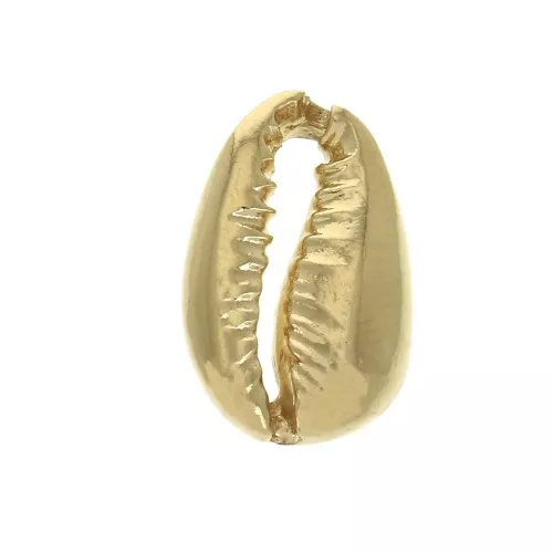 Distanziatore/Connettore conchiglia Cauri 14x9 mm - Placcato oro 3 microns x1