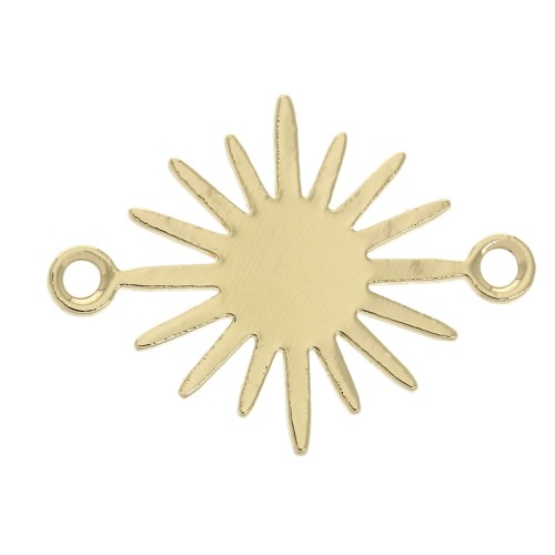 Distanziatore sole 2 anellini 13 mm - Placcato oro 3 microns x1