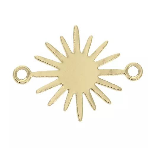 Distanziatore sole 2 anellini 13 mm - Placcato oro 3 microns x1