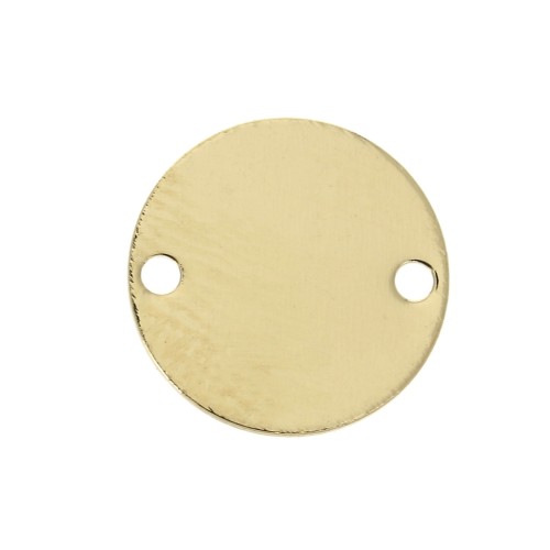 Distanziatore 2 fori 12 mm - Placcato oro 3 microns x1