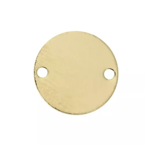 Distanziatore 2 fori 12 mm - Placcato oro  3 microns x1