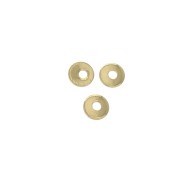 Dischi piatti lisci stile perline Heishi 3 mm - Placcato oro 3 microns x4