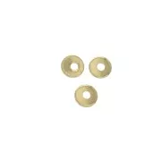Dischi piatti lisci stile perline Heishi 3 mm - Placcato oro  3 microns x4