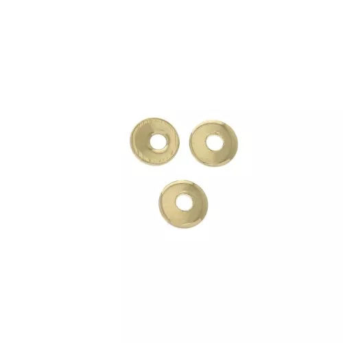 Dischi piatti lisci stile perline Heishi 3 mm - Placcato oro  3 microns x4