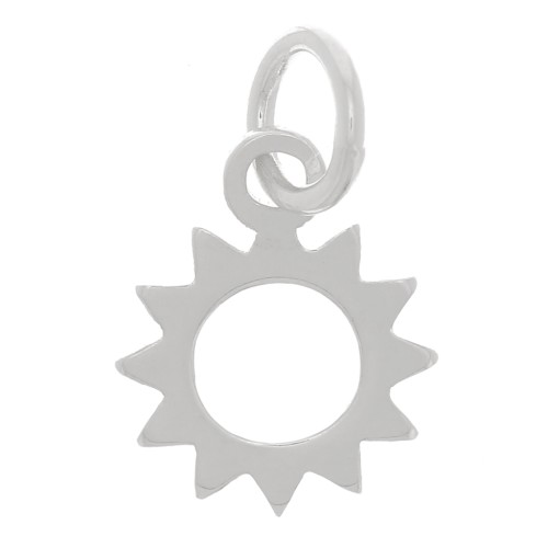 Ciondolo sole 10x8 mm con anellino chiuso - Argento 925 x1