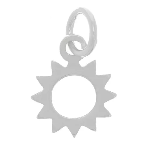 Ciondolo sole 10x8 mm con anellino chiuso - Argento 925 x1