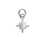 Ciondolo stella del Nord 10x7 mm con anellino chiuso - Argento 925 x1|raw }}