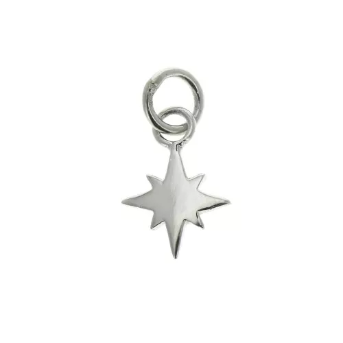 Ciondolo stella del Nord 10x7 mm con anellino chiuso - Argento 925 x1
