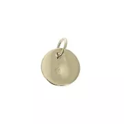 Ciondolo battuto 10 mm con anellino chiuso - Placcato oro  3 microns x1