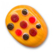 Disco ovale mm. 18x27 Arancio x1|raw }}