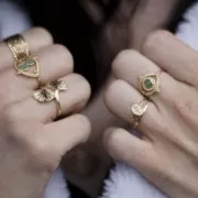 Anello sottile martellato - taglia 58 placcato Oro 3 microns