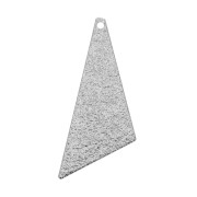 Ciondoli triangolari in ottone battuto 35x13.5 mm per bijoux DIY - Argentato x2|raw }}
