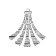 Pendenti nappina in ottone 22x19 mm - Argentato x2