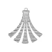 Pendenti nappina in ottone 22x19 mm - Argentato x2