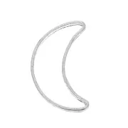 Ciondolo luna 15x9 mm per la creazione di bijoux DIY - Argento x10