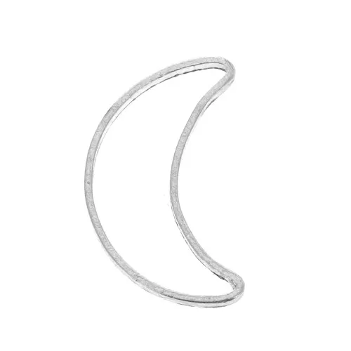Ciondolo luna 15x9 mm per la creazione di bijoux DIY - Argento x10