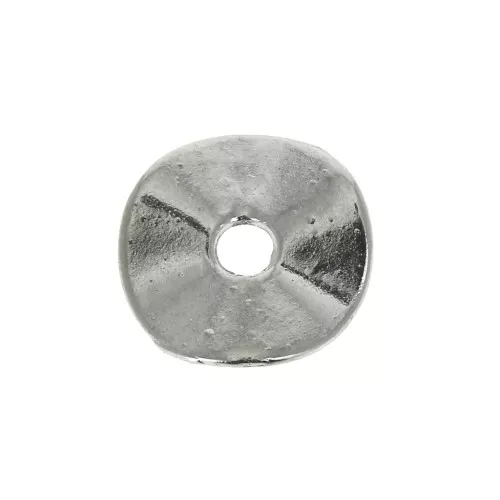 Rondelle irregolari 9.5 mm - argentato x10