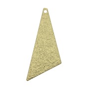 Ciondoli triangolari in ottone battuto  35x13.5 mm pour bijoux DIY - Dorato x2