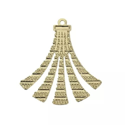 Pendenti nappina in ottone22x19 mm - Dorato x2