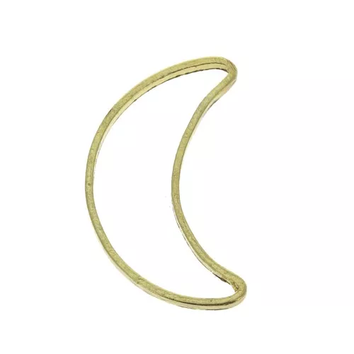 Ciondoli a forma di luna 15x9 mm per la creazione di bijoux DIY - Dorato x10