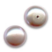 Cabochon semi-forati 6 mm - Perle d'acqua dolce color malva iridescente x2|raw }}