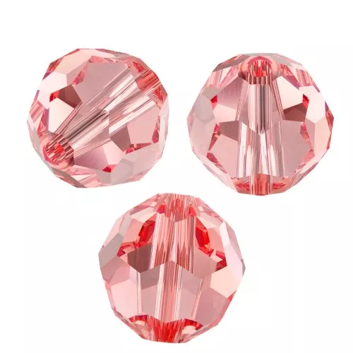 PureCrystal 5000 Perle rotonde da 6 mm - Rosa Pesca x6