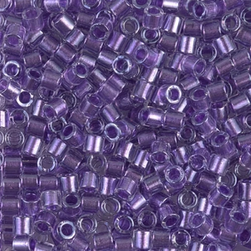 Miyuki Delica 8/0 DBL0906 - Sparkling Purple Lined Crystal x8g
