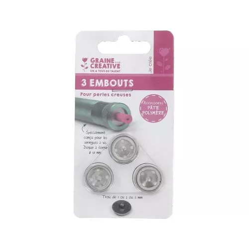 Set di 3 terminali per estrusore o siringa a vite per fori 1/2/3 mm x1