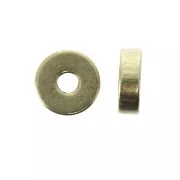 Dischi piatti forati lisci in ottone stile Heishi  6x2 mm - Gold bronze x15