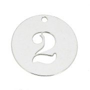Ciondolo numero 2 - mm. 12 in Argento 925 x1|raw }}