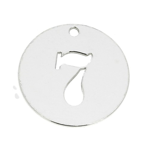 Ciondolo numero 7 - mm. 12 in Argento 925 x1