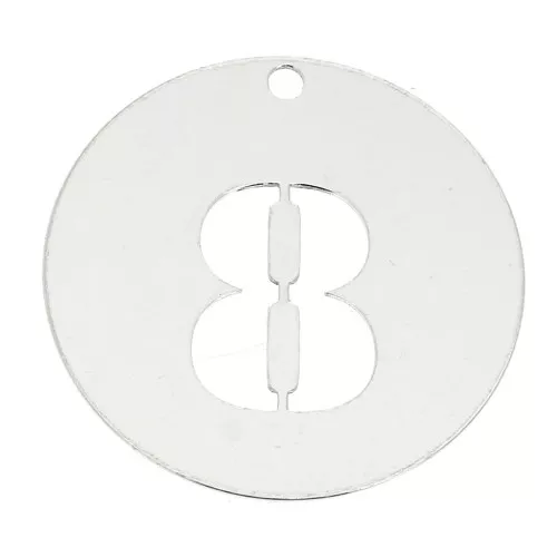 Ciondolo numero 8 - mm. 20 in Argento 925 x1