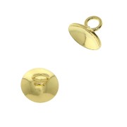 Coppetta liscia - attacco pendente con un anellino saldato 8 mm Dorato con oro x1|raw }}