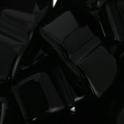 Perline in vetro di Boemia Carrier Bead Groove2 fori 9 x 17 mm Jet x 10