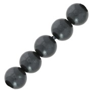 Perline in resina per la creazione di bijoux 4mm Grigio scuro x20