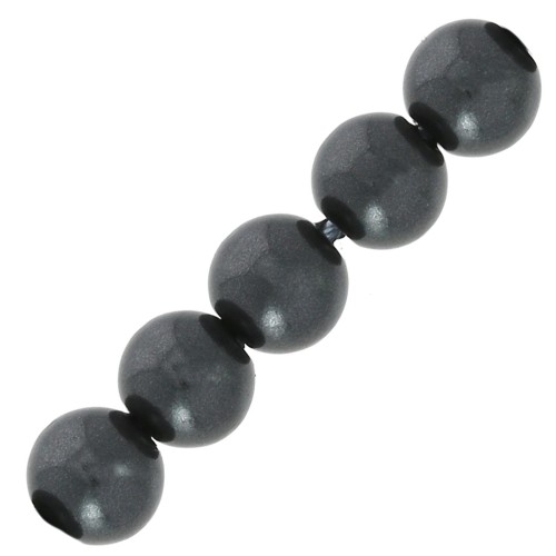 Perline in resina per la creazione di bijoux 4mm Grigio scuro x20