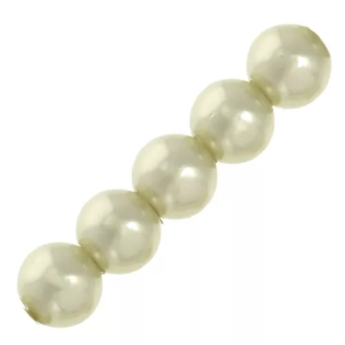 Perline in resina per la creazione di bijoux 4mm Cream Pearl x20