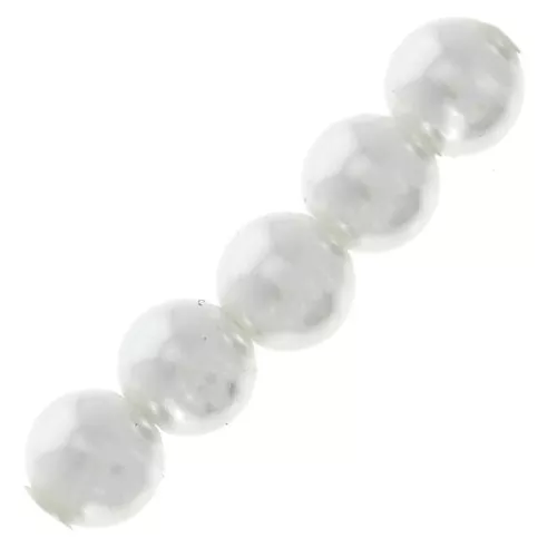 Perline in resina leggere 6mm White x15