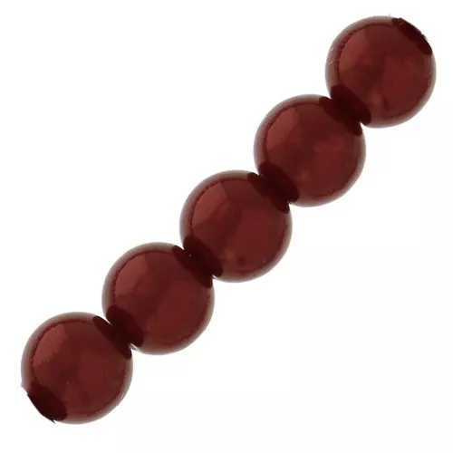 Perline in resina leggere 6mm Rosso scuro x15