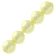 Perline in resina leggere 6mm Light Jaune x15