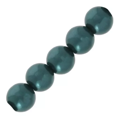 Perline in resina leggere 6mm Grigio-blu x15
