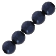 Perline in resina leggere 6mm Blu notte x15