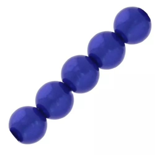 Perline in resina leggere 6mm Blu regale x15