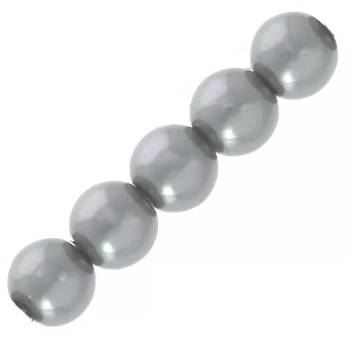 Perline leggere in resina 10mm Grigio x5
