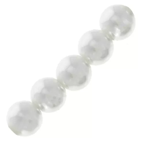 Perline leggere in resina 10mm White x5