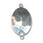 Castone da incollare PureCrystal 4120 ovale mm. 18x13 rodio 2 anellini|raw }}