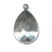 Castone da incollare PureCrystal 4320 pera mm. 18x13 rodiato 1 anellino|raw }}