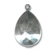 Castone da incollare PureCrystal 4320 pera mm. 18x13 rodiato 1 anellino