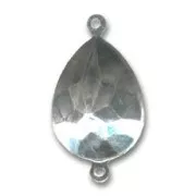 Castone da incollare PureCrystal 4320 pera mm. 18x13 rodiato 2 anellini