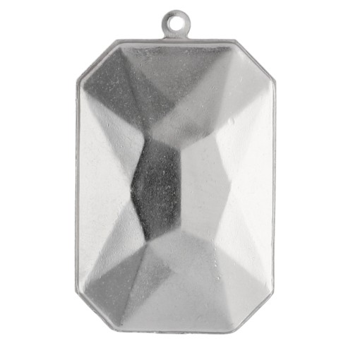 Castone da incollare PureCrystal 4627 mm. 27x18,5 rodio 1 anellino